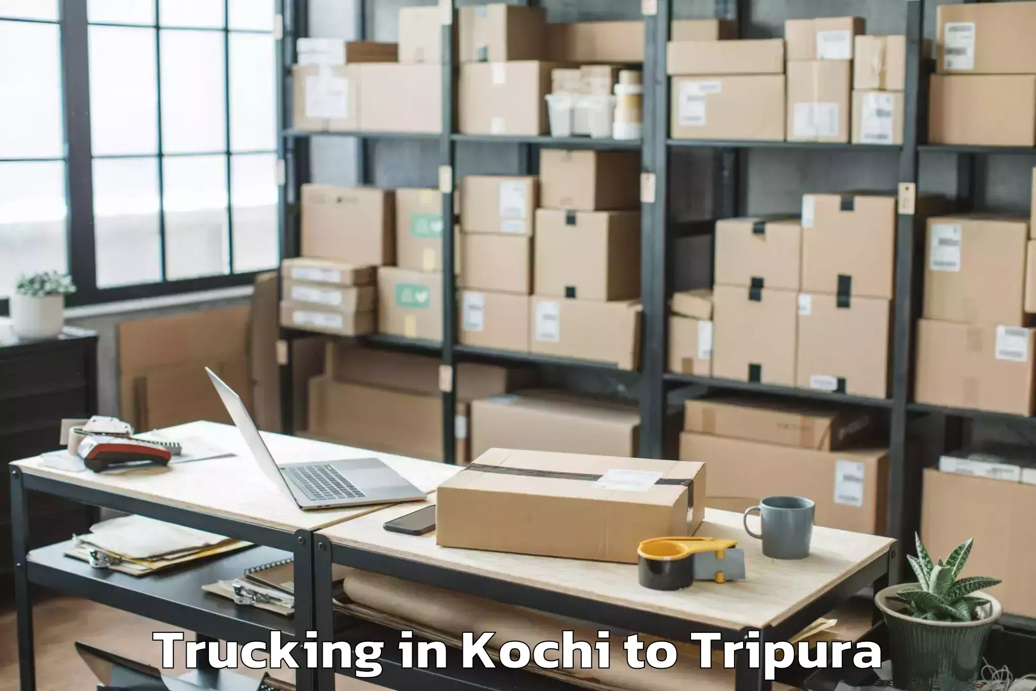 Reliable Kochi to Manughat Trucking